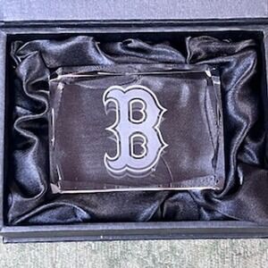 Boston Red Sox Crystal Paperweight MVP Crystals Inc Official MLB Memorabilia